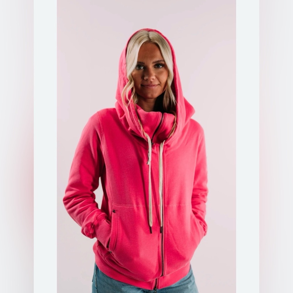 Thumb United Pink Casey Fleece Hoodie Full Zip Sweatshirt Women's 3X - Picture 12 of 13